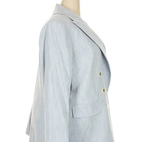 Veronica Beard light blue Double Breasted Dickey Blazer Size: 20 - Picture 11 of 12